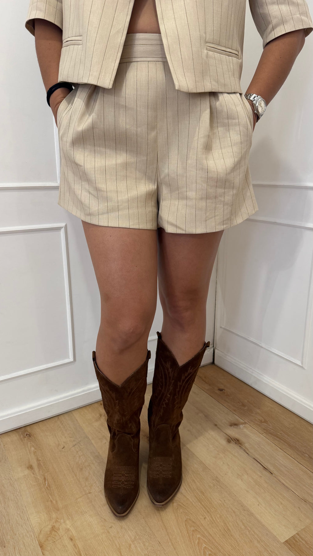 Shorts gessato vicolo