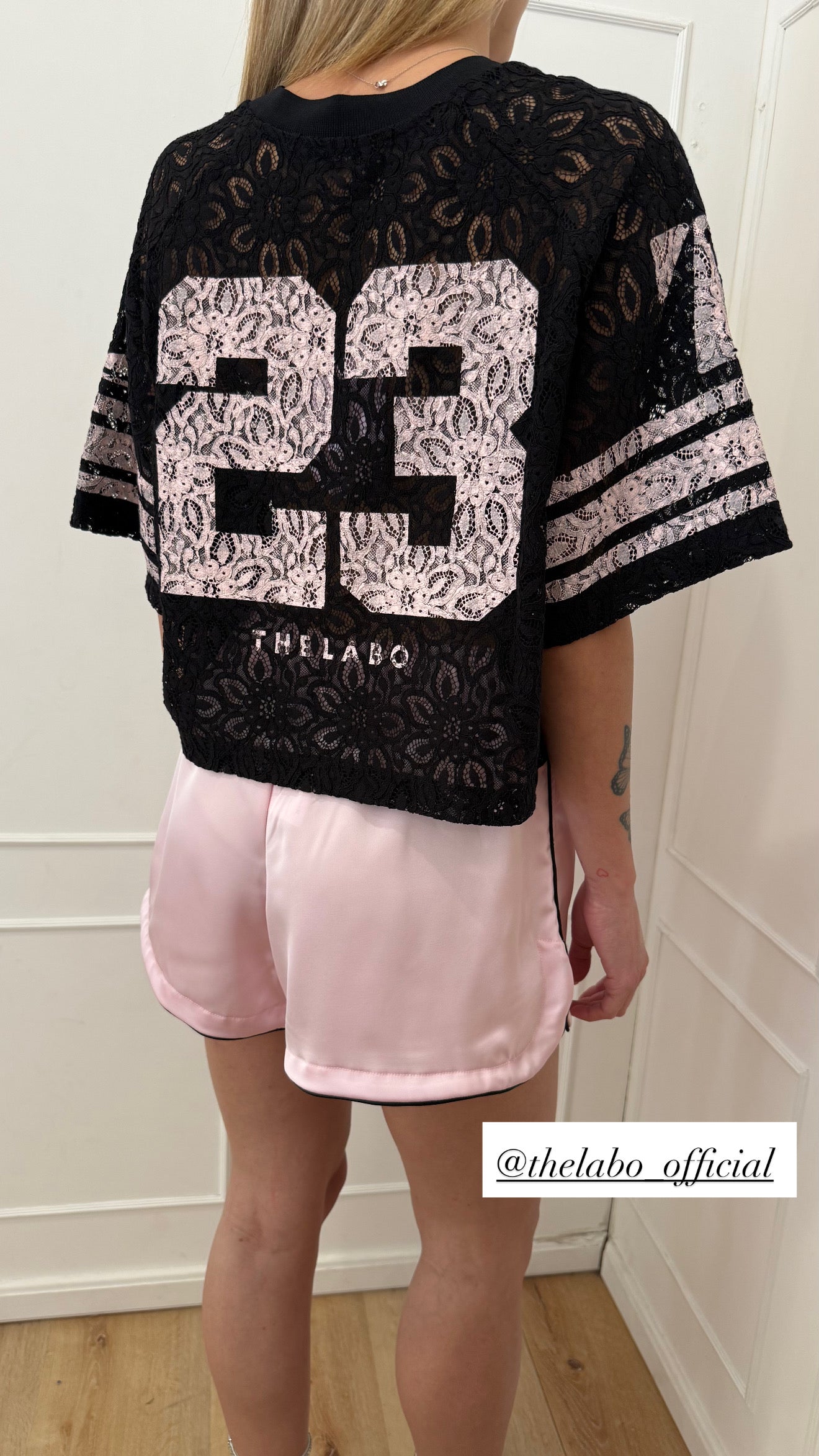 T-SHIRT manica corta in pizzo The labo