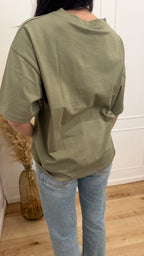 T shirt basica verde militare Susy mix