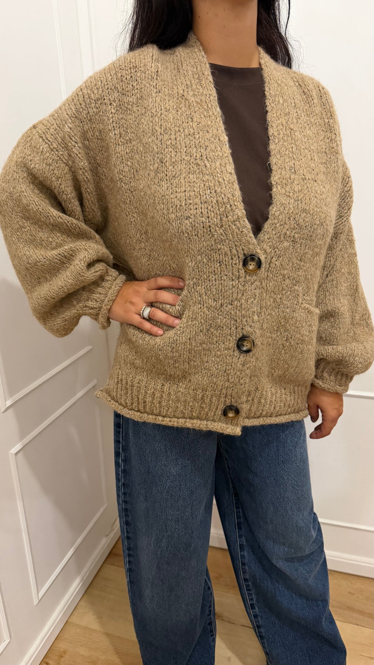 CARDIGAN BESTSELLER BEIGE HAVEONE