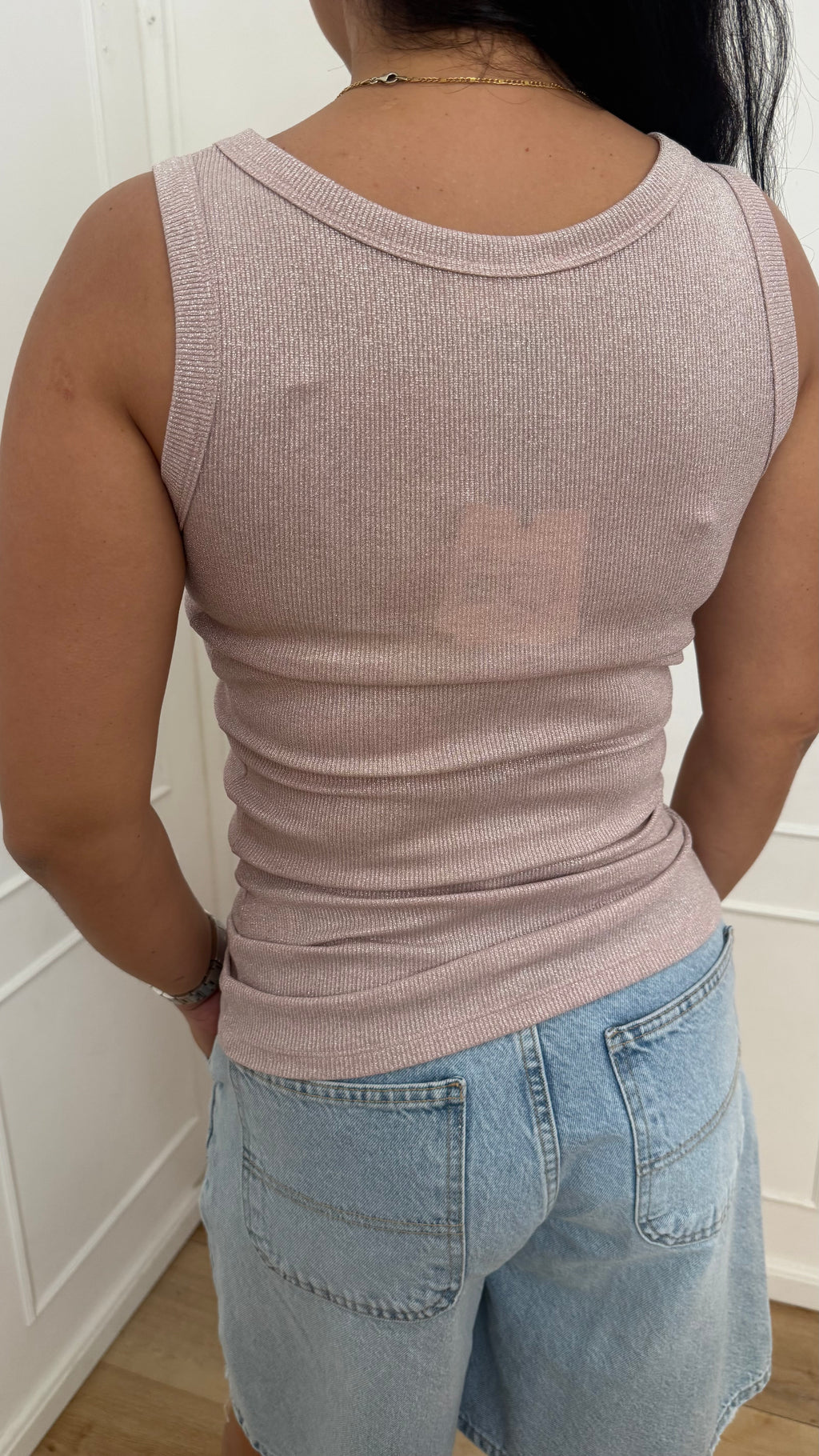 Canotta lurex rosa vicolo