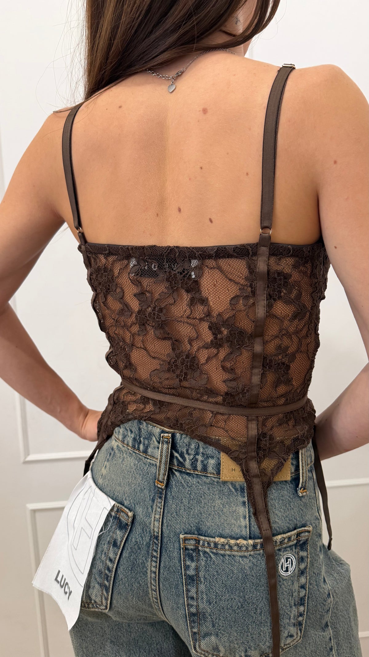 Top pizzo velluto moro Haveone