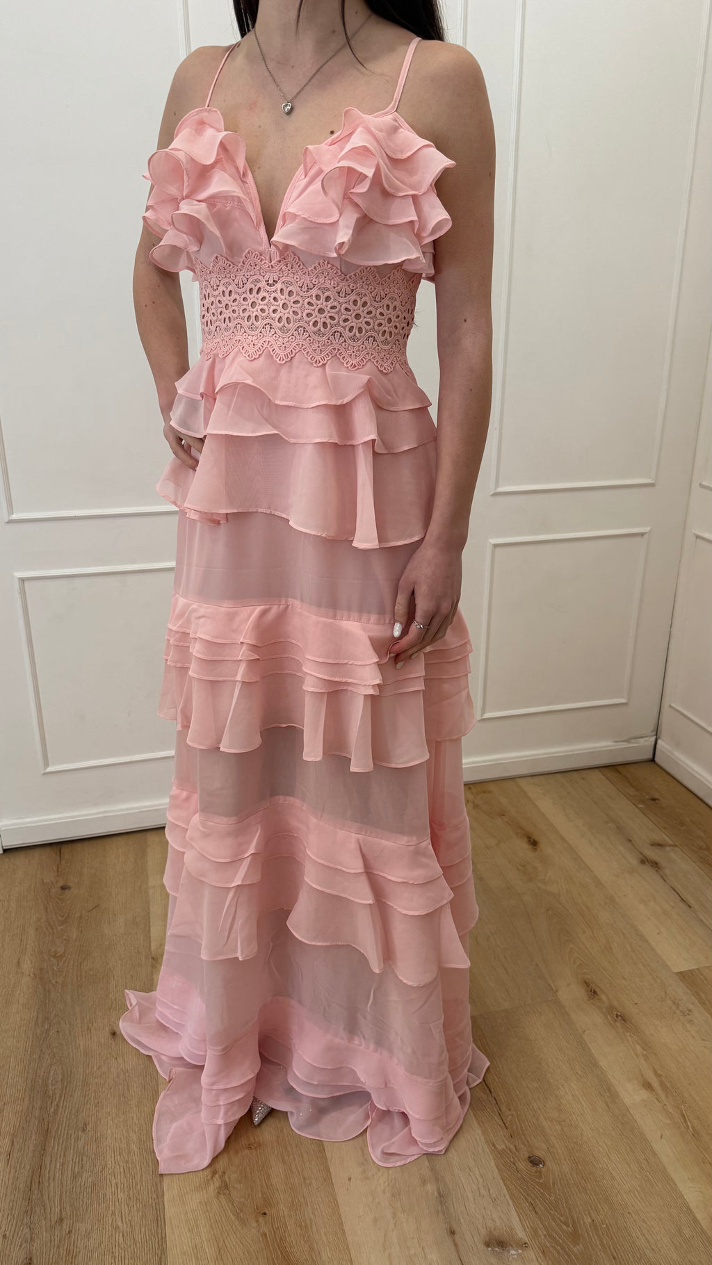 Abito lungo gale pink tru decadence