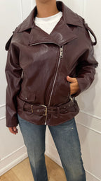 Chiodo con cintura bordeaux haveone