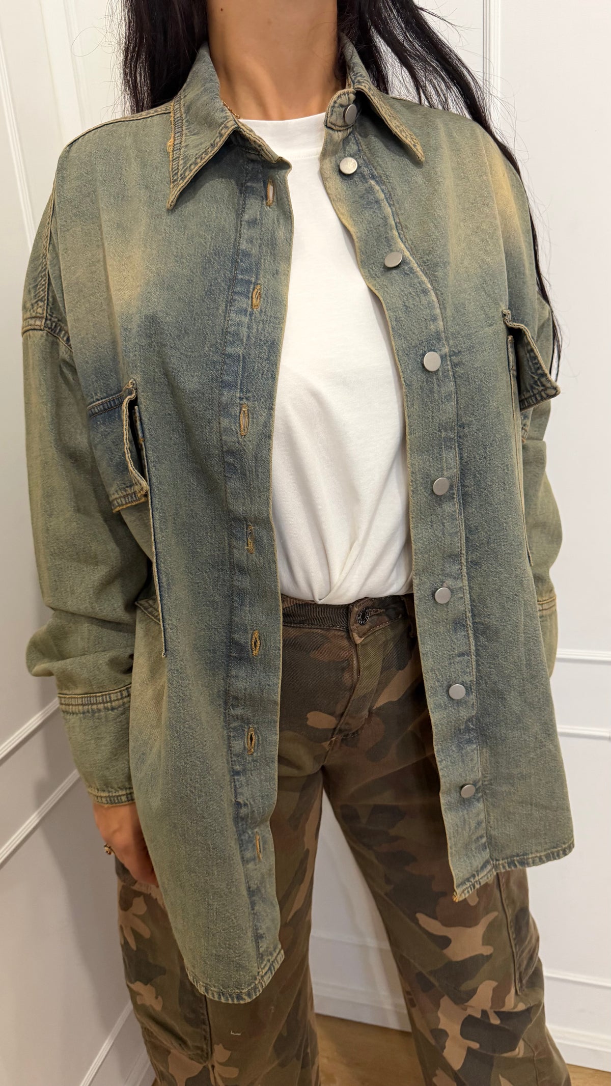 Camicia oversize fondo stondato Haveone