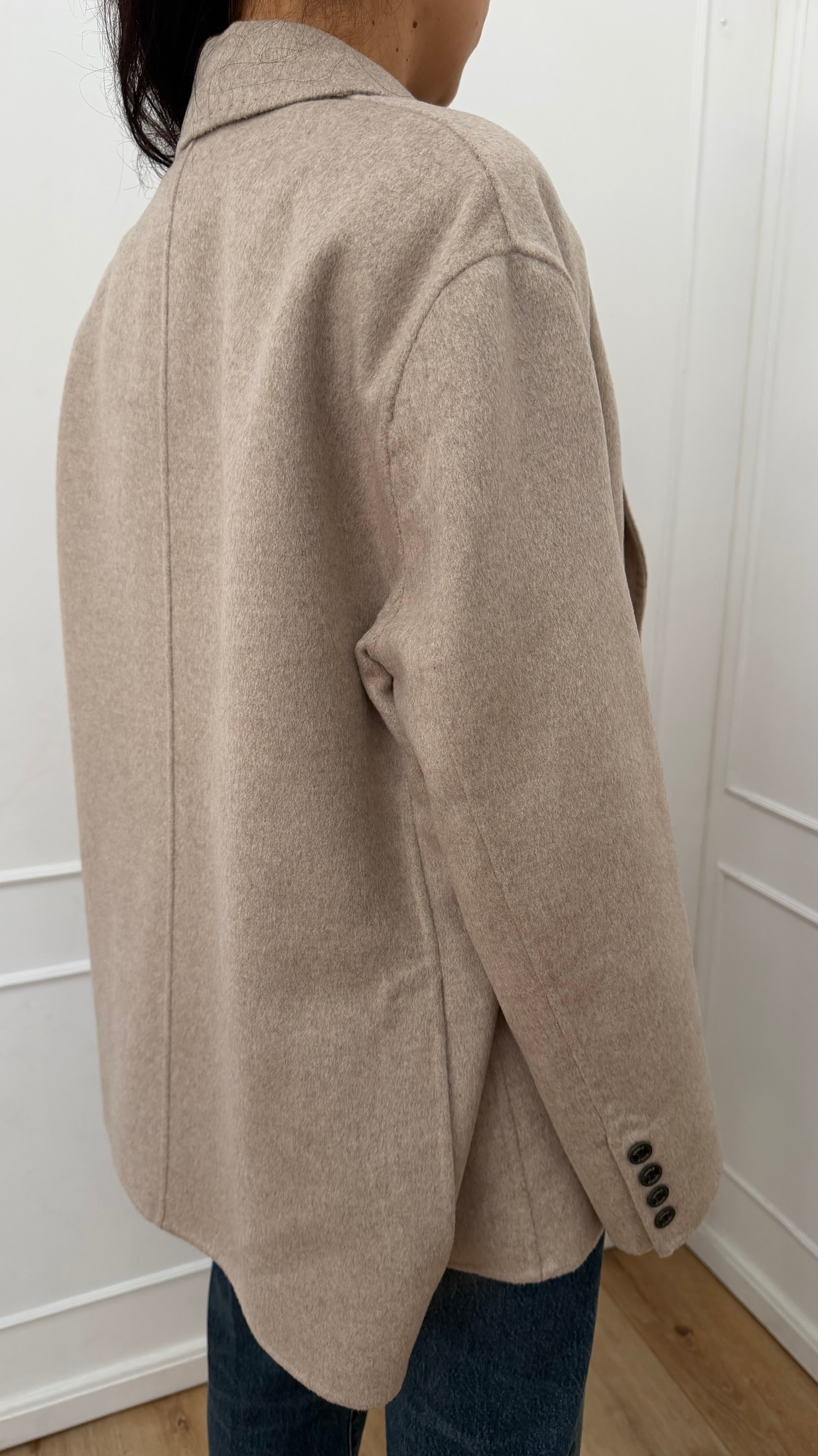 Cappotto corto in misto lana tortora Vicolo