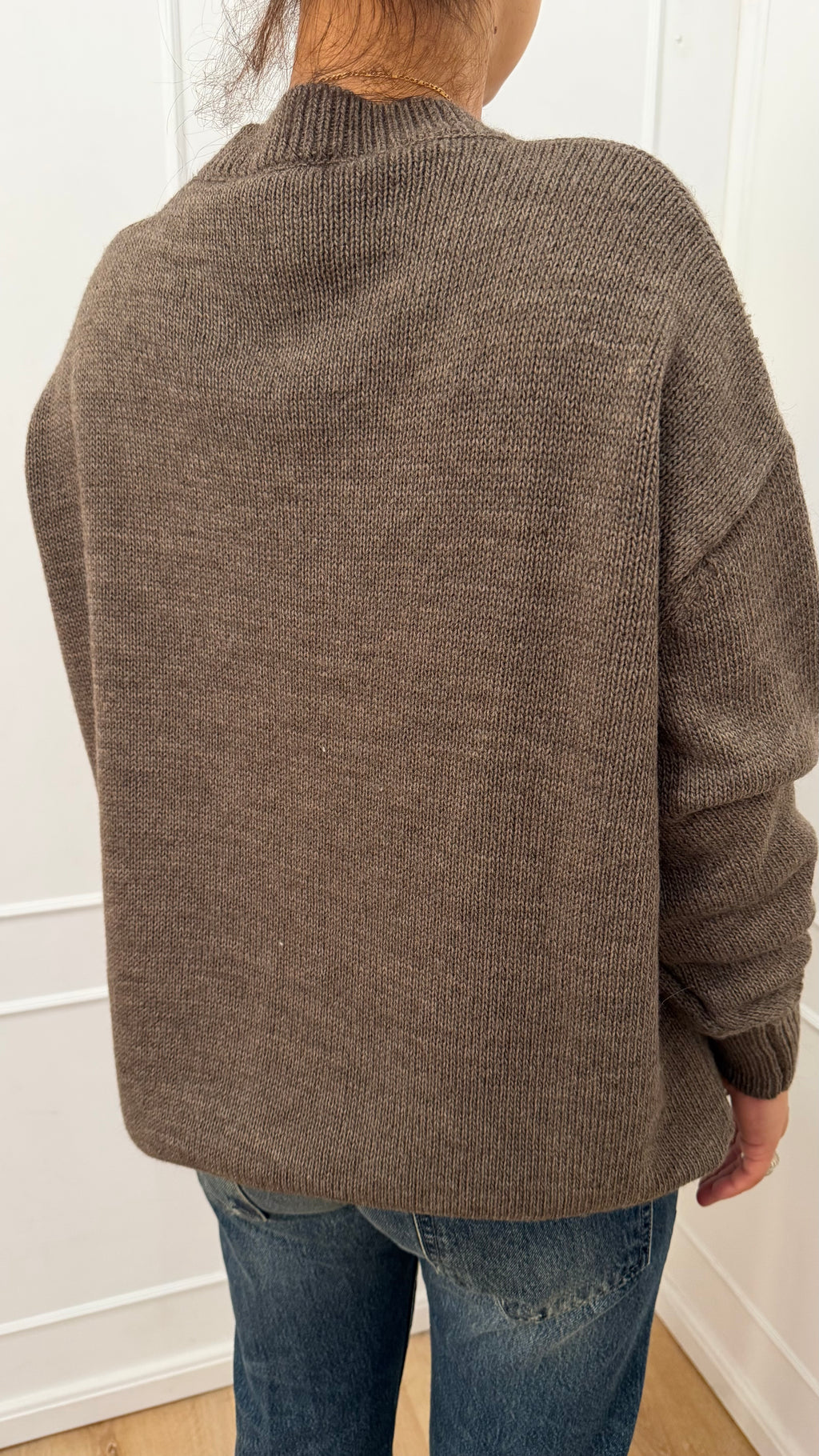 MAGLIA OVER GIROCOLLO E POLSI A SBUFFO TORTORA HAVEONE