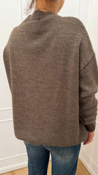 MAGLIA OVER GIROCOLLO E POLSI A SBUFFO TORTORA HAVEONE