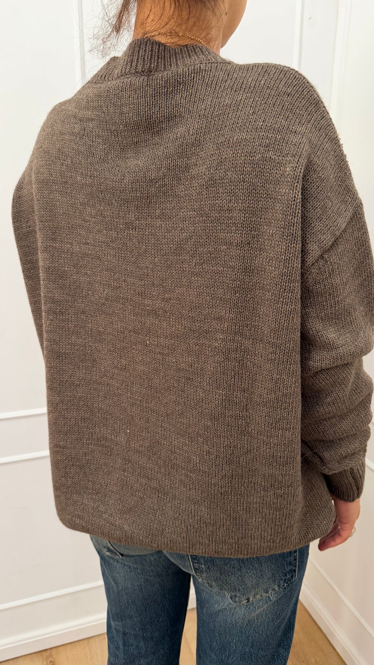 MAGLIA OVER GIROCOLLO E POLSI A SBUFFO TORTORA HAVEONE