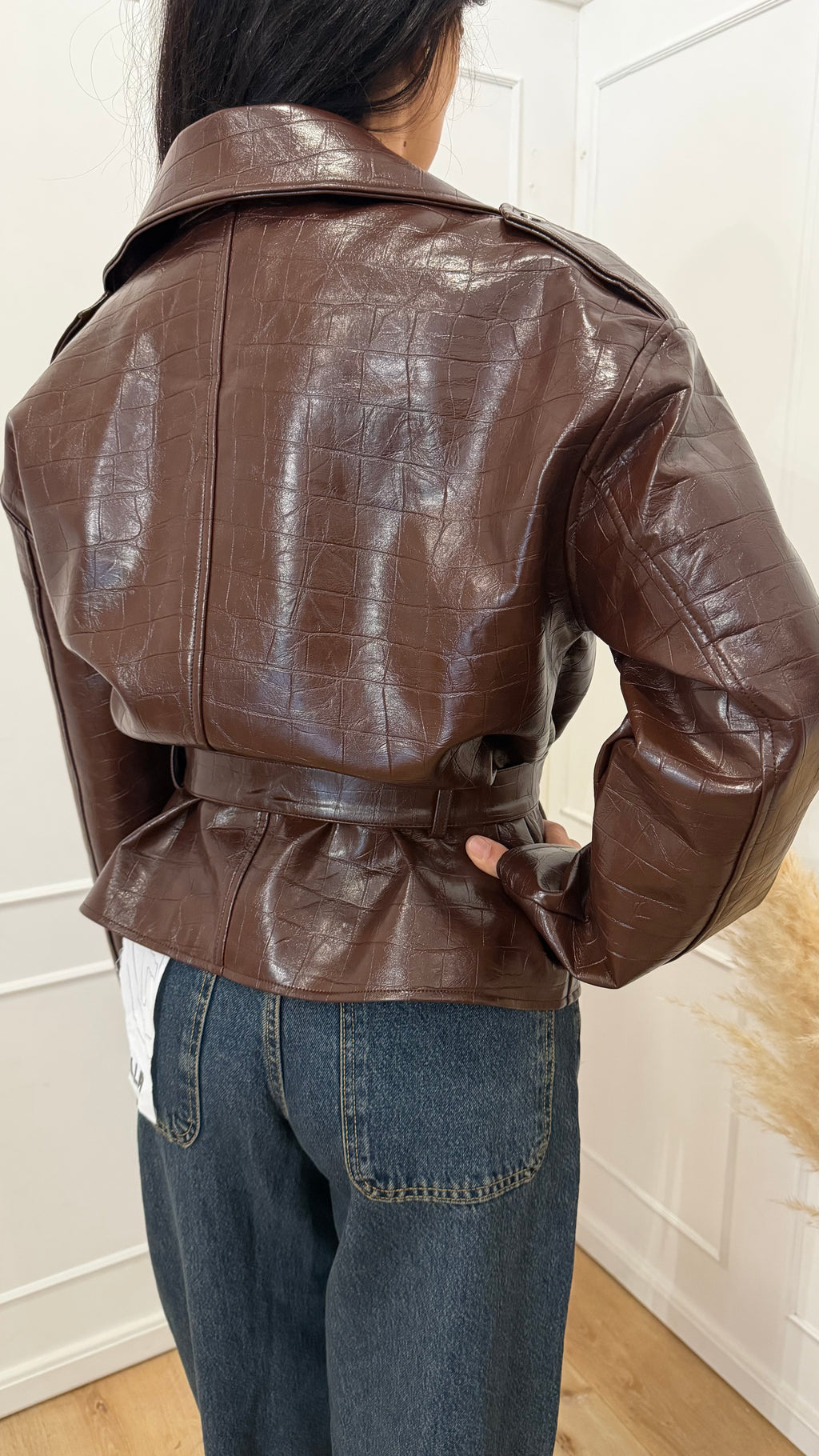 Bomber ecopelle stampa cocco Vicolo
