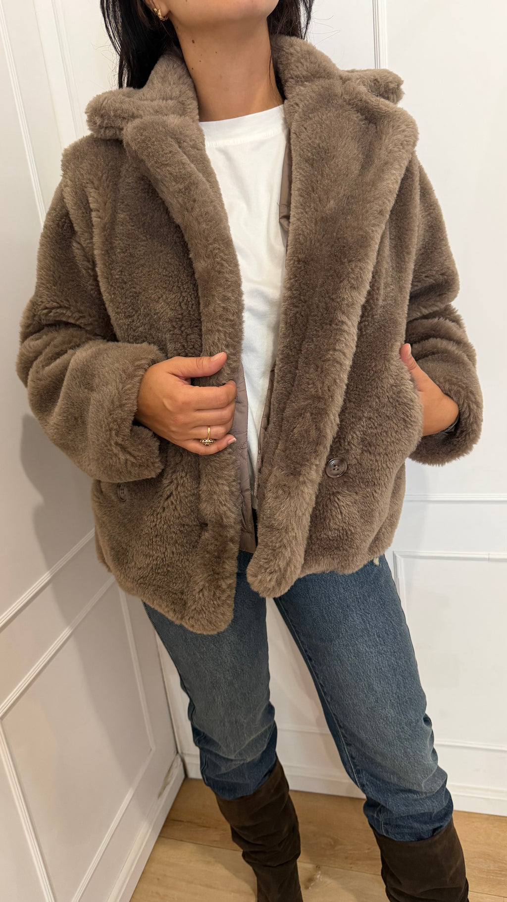 Pelliccina corta teddy Haveone