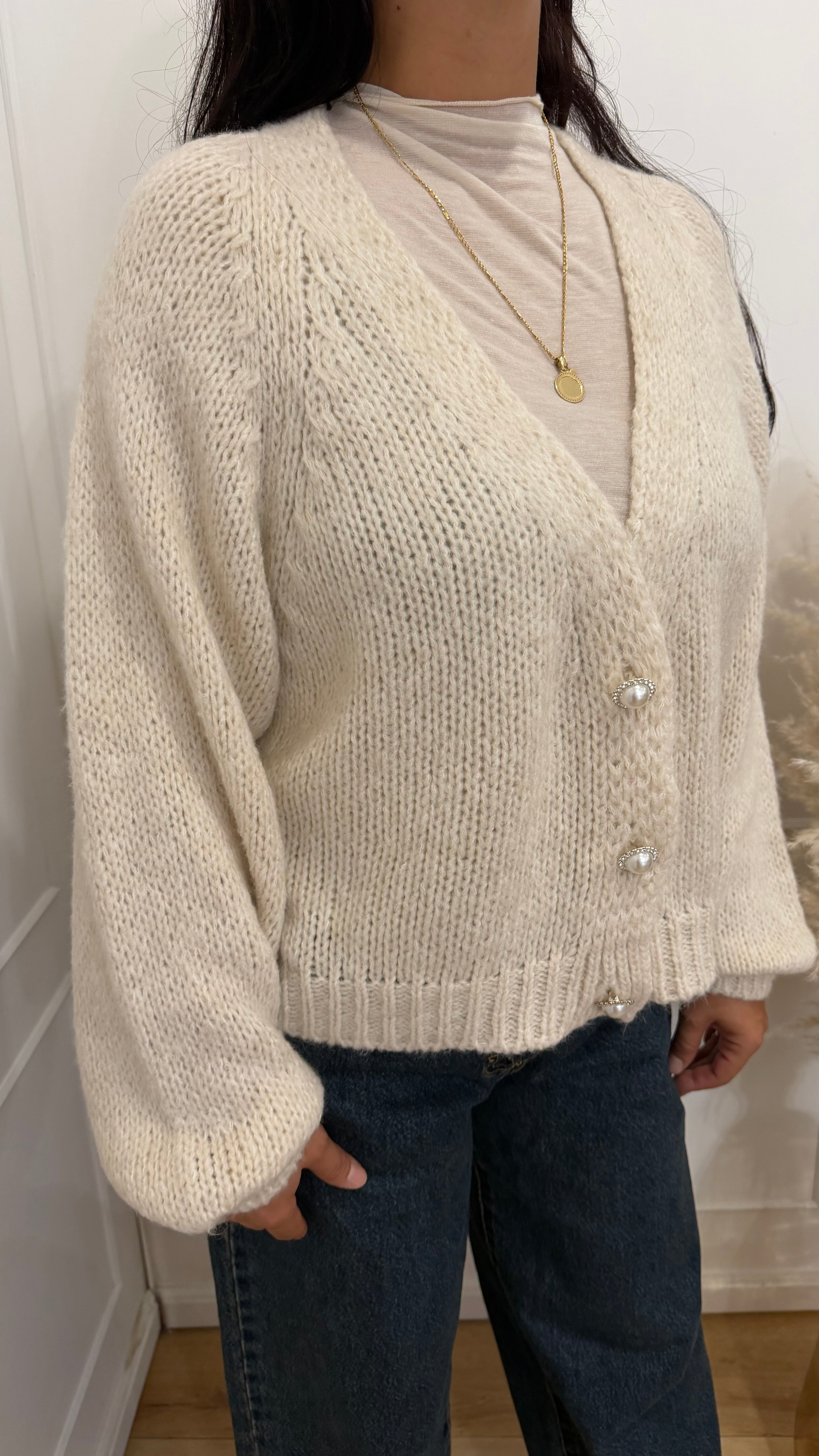 CARDIGAN BOTTONI GIOIELLO CALCE HAVEONE