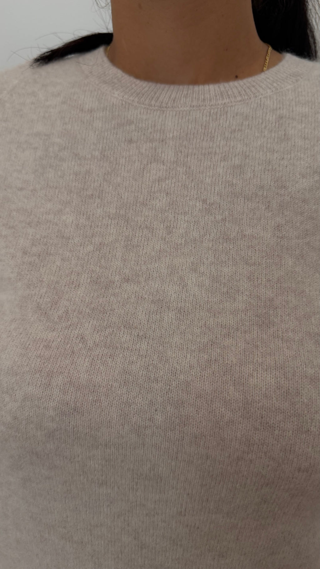 Paricollo Beige Lana/Cashmere senza cuciture Griffai