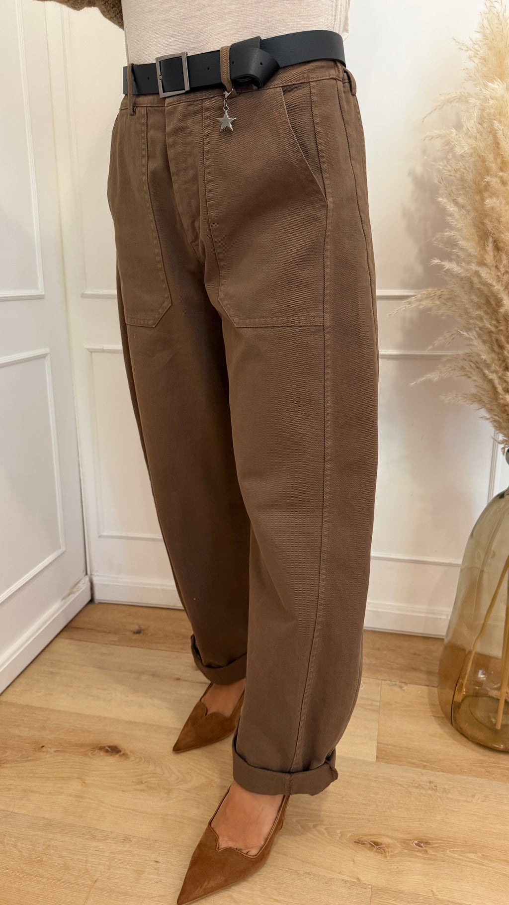 Pantalone ovetto stellina sigaro  susymix