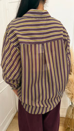 Camicia rigata melanzana susymix