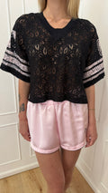 T-SHIRT manica corta in pizzo The labo
