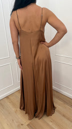 Vestito lungo svasato bronzo Vicolo