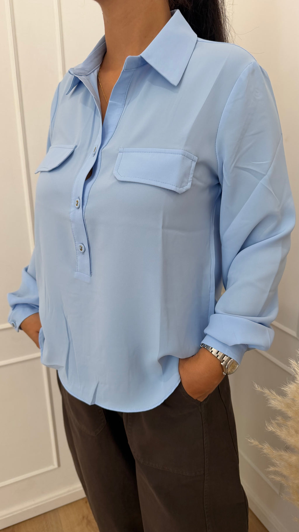 Camicia serafino celeste susymix