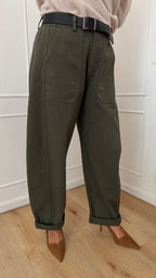 Pantalone ovetto stellina verde militare  susymix