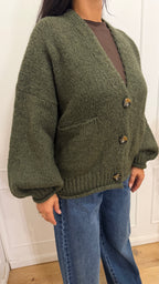 CARDIGAN BESTSELLER VERDE MILITARE HAVEONE