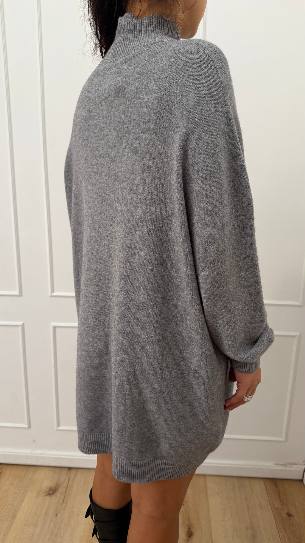 Abito maxi maglia grigio  Haveone