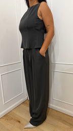 Completo grigio top e pantaloni Susy Mix
