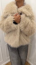 Ecopelliccia beige vicolo