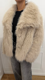 Ecopelliccia beige vicolo