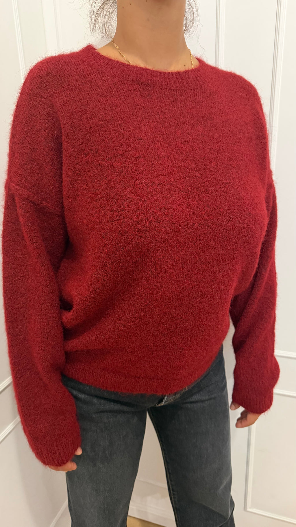 Paricollo Over Rosso alpaca Griffai