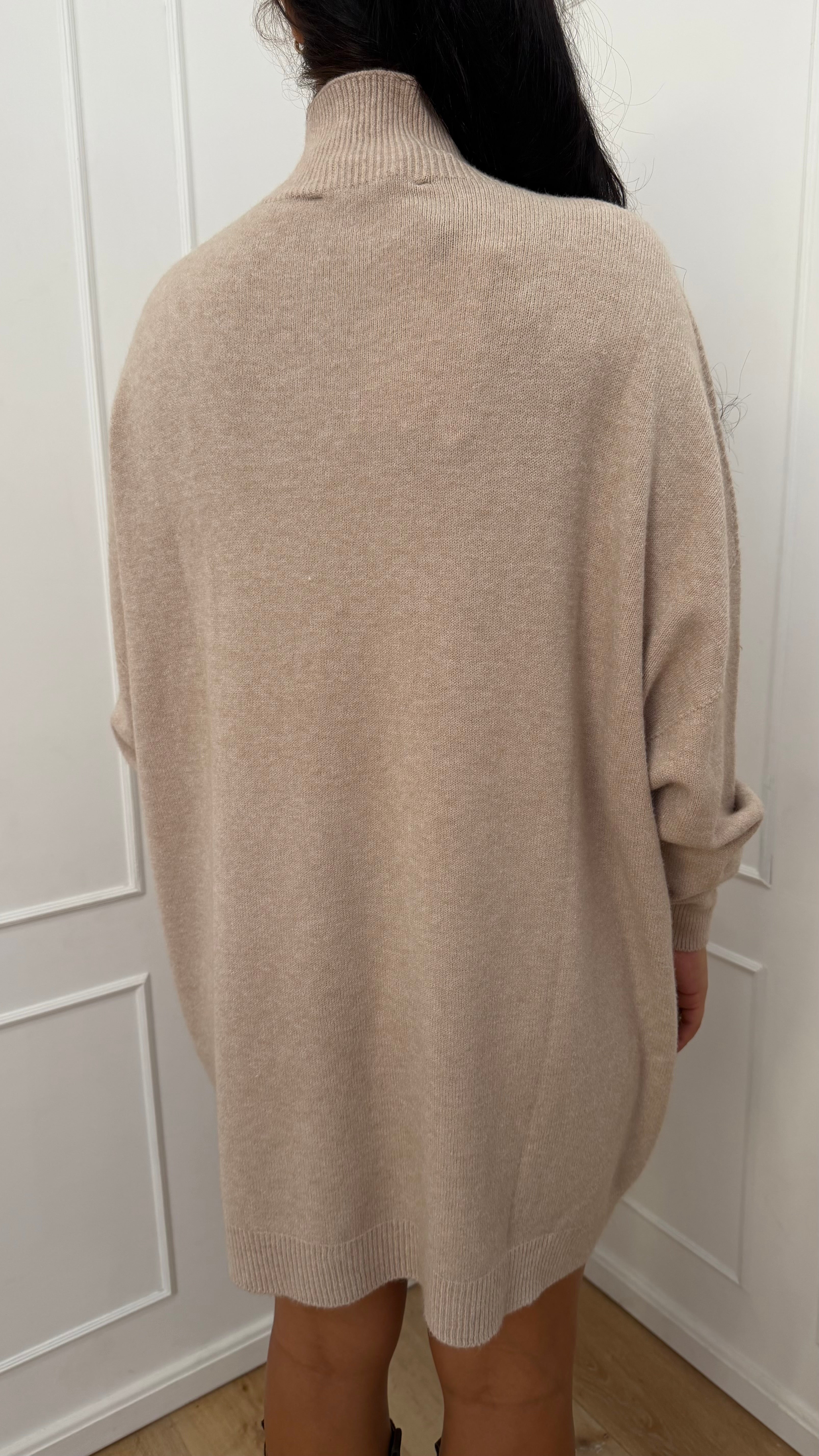 Abito maxi maglia beige Haveone