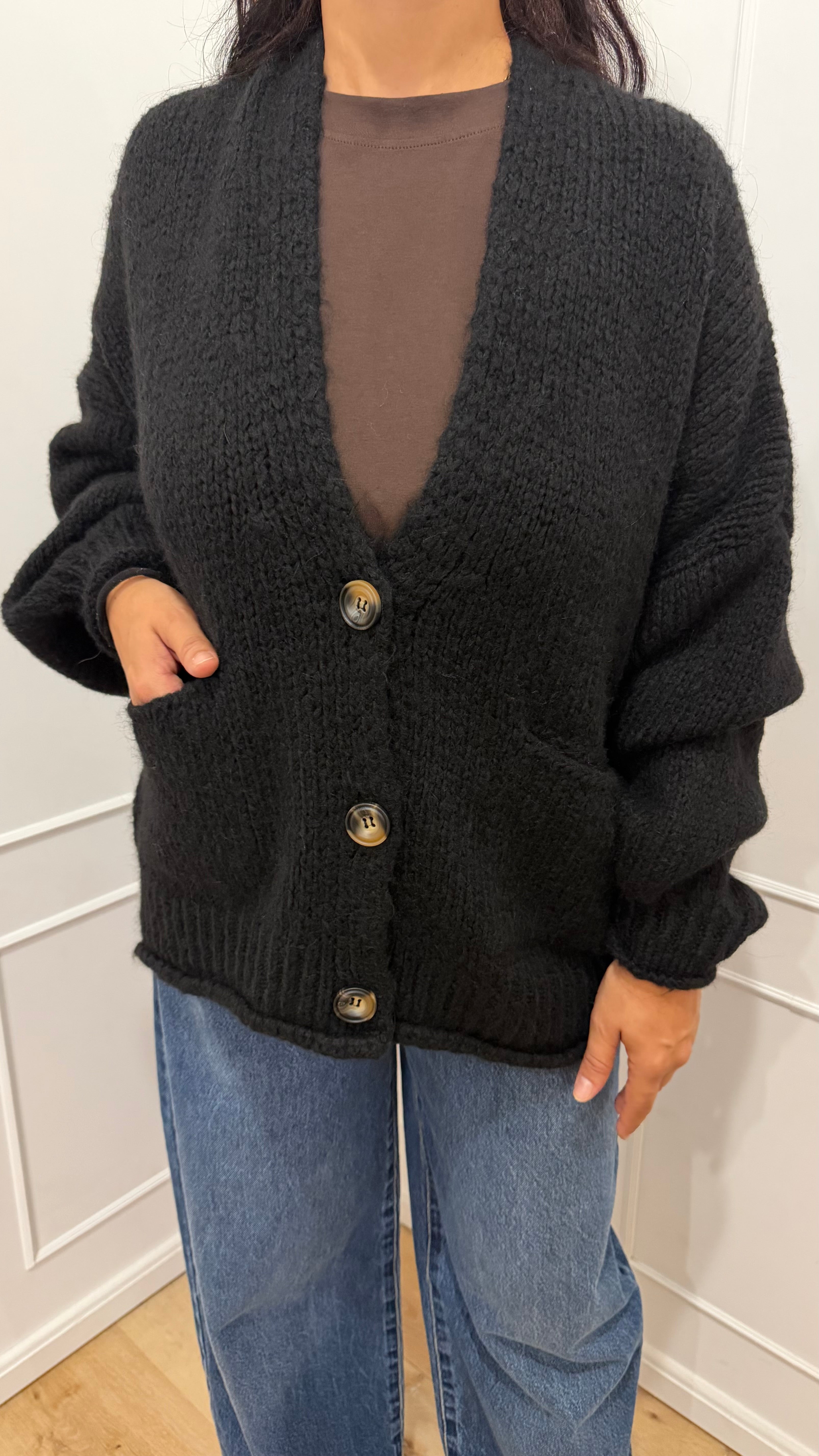 CARDIGAN BESTSELLER NERO HAVEONE