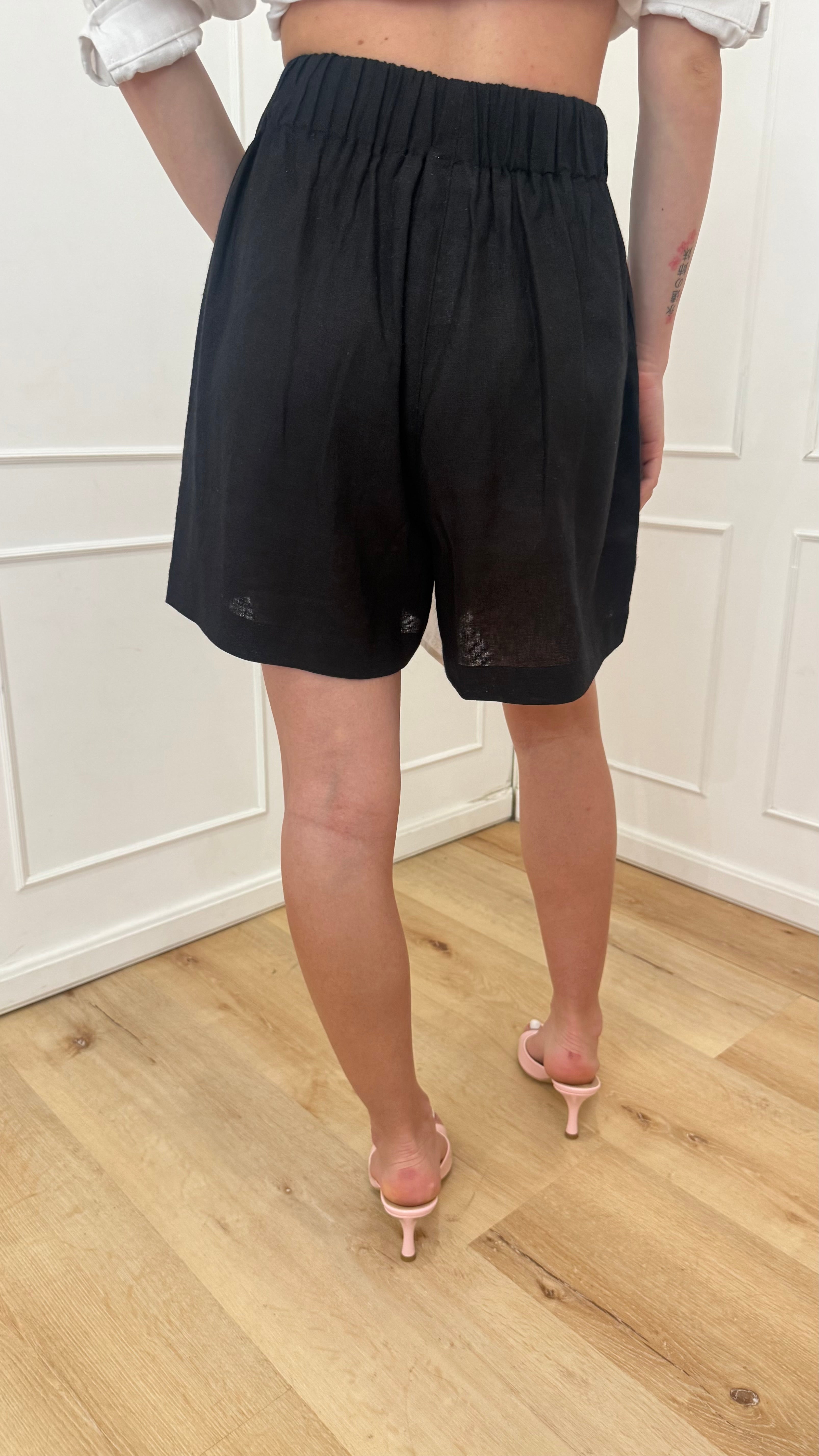 Shorts in lino nero  Hinnominate