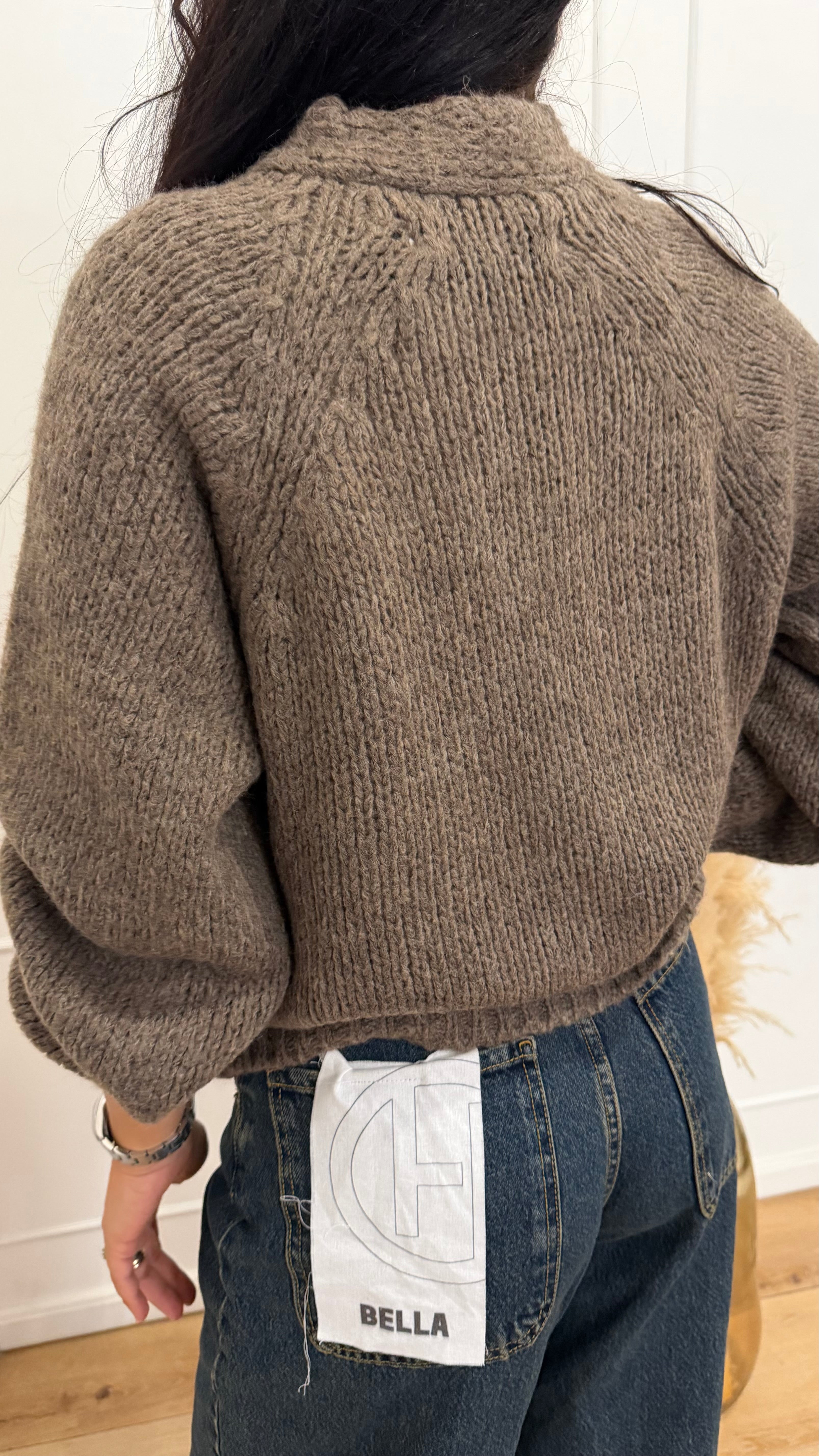 CARDIGAN BOTTONI GIOIELLO TORTORA HAVEONE