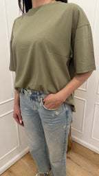 T shirt basica verde militare Susy mix