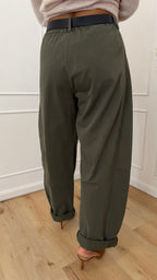 Pantalone ovetto stellina verde militare  susymix