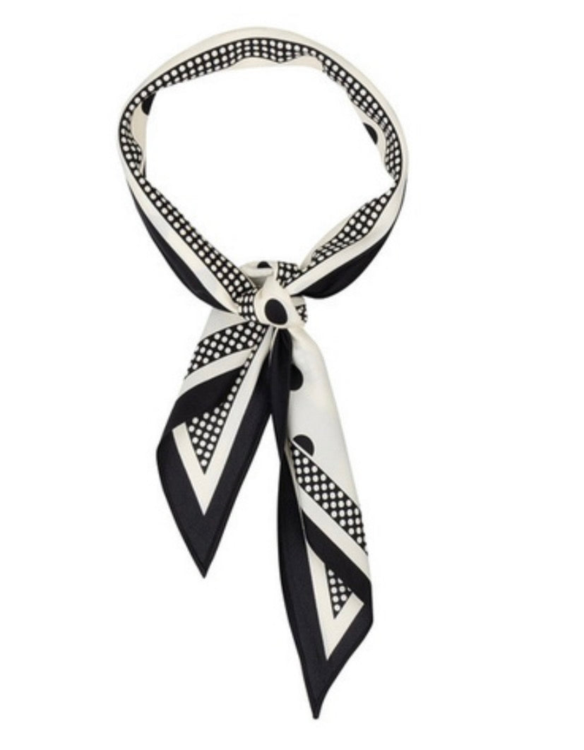 Foulard bandana pois base bianca  club Manhattan