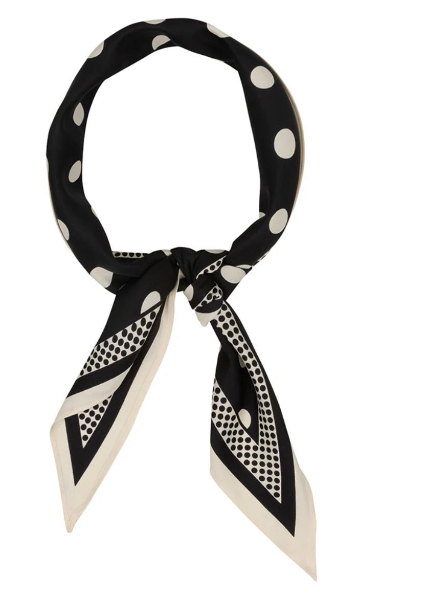 Foulard bandana pois base nera club Manhattan