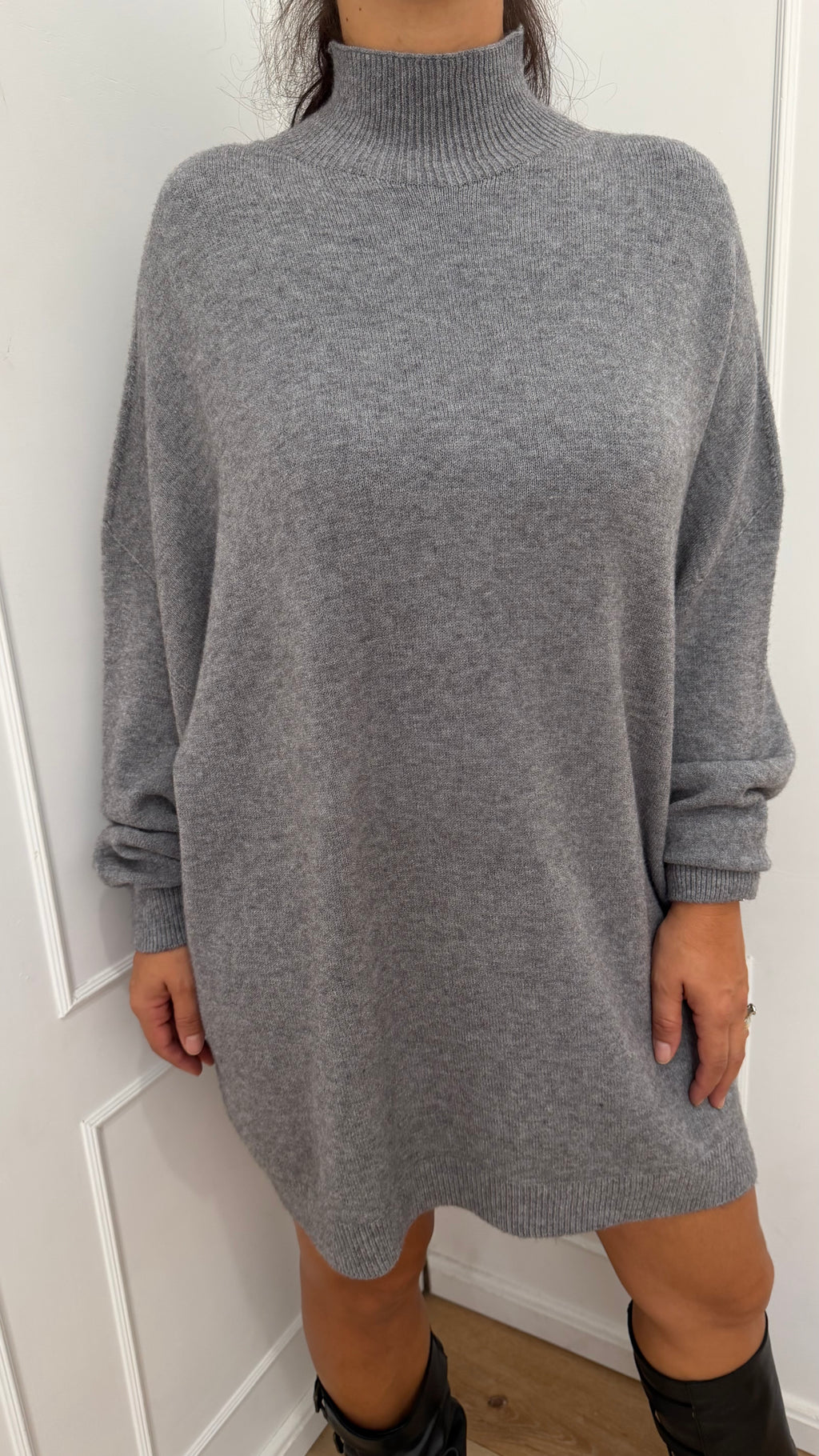 Abito maxi maglia grigio  Haveone