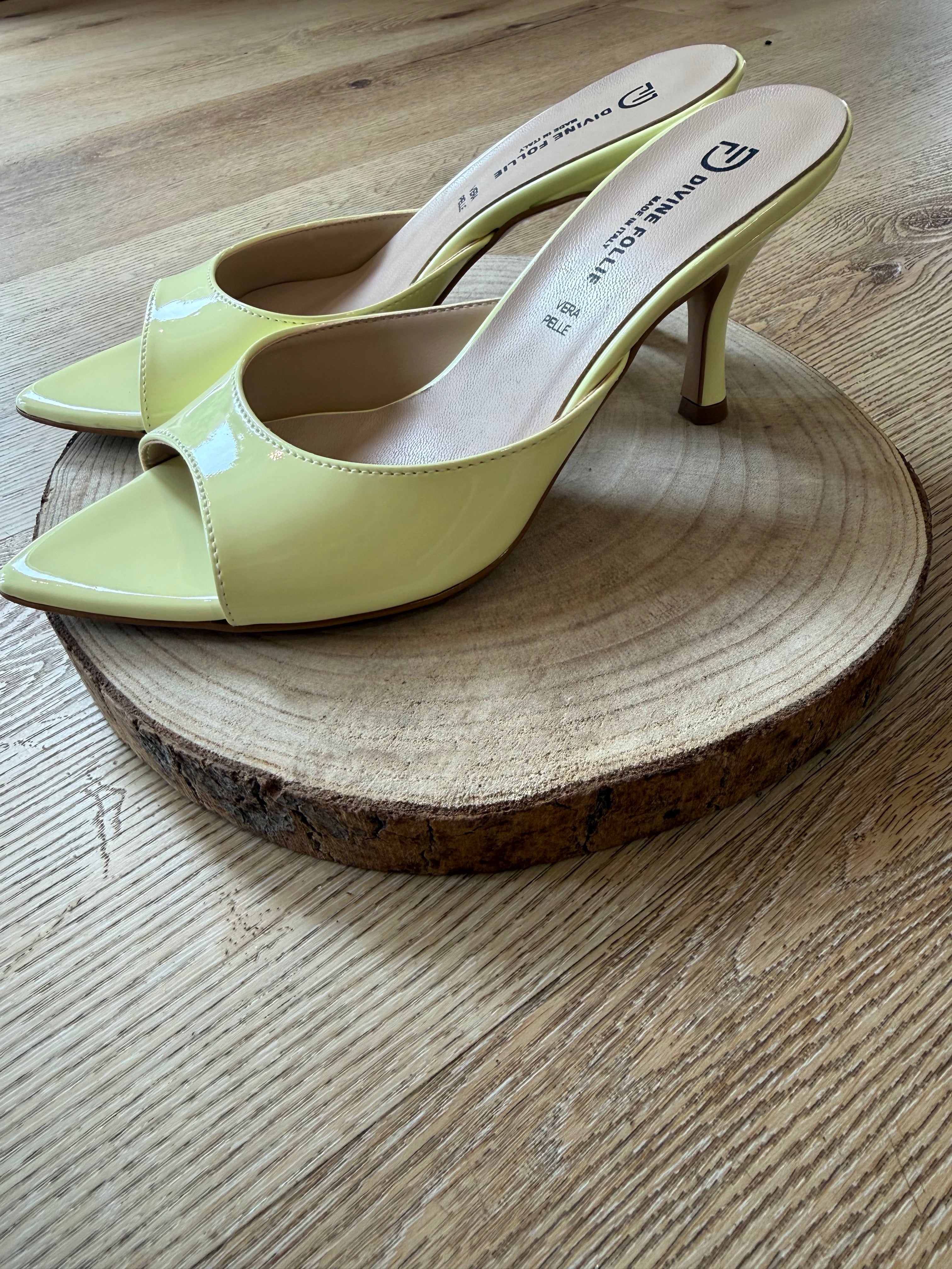 Décolleté sabot giallo divine follie