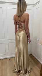 Abito lungo oro Vivien Luxury