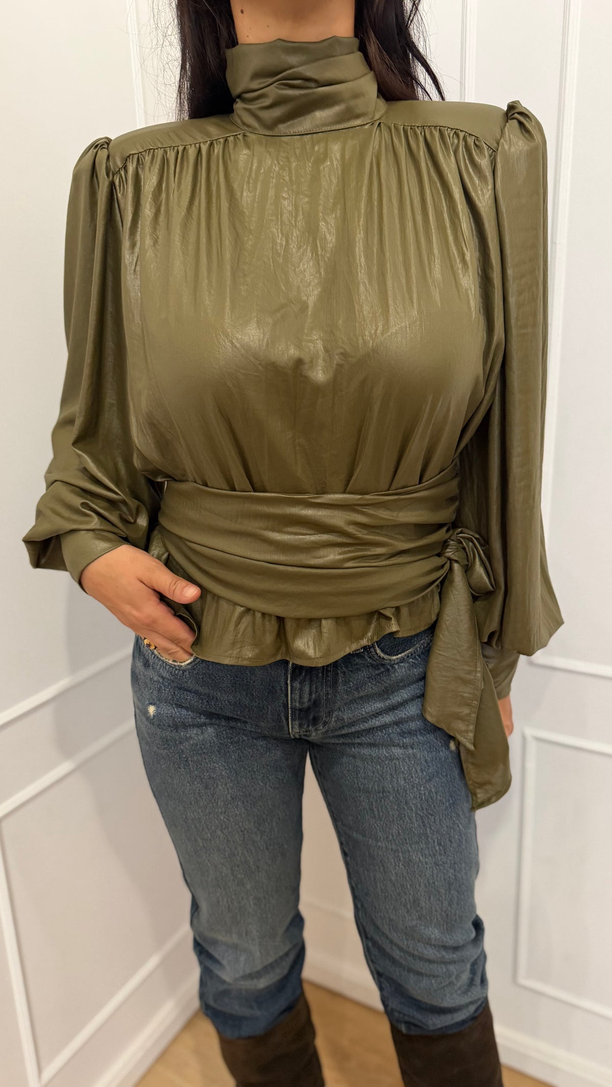 Blusa spalline fusciacca Haveone
