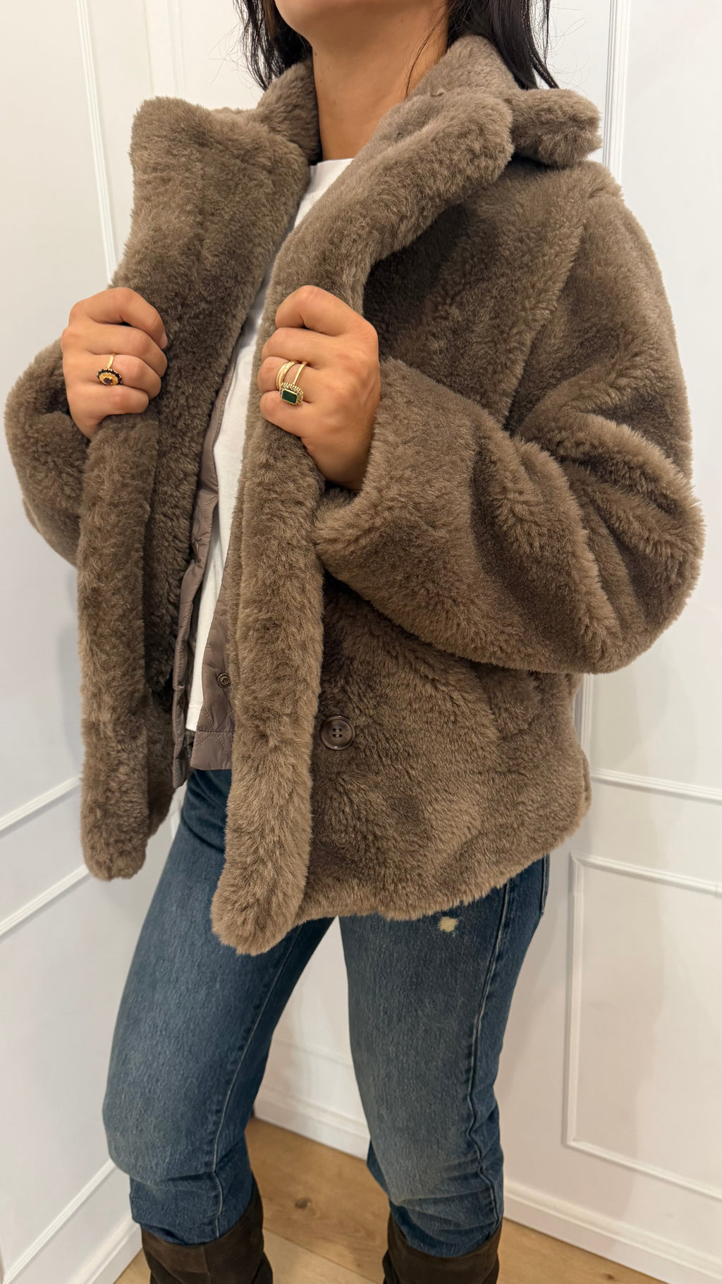 Pelliccina corta teddy Haveone