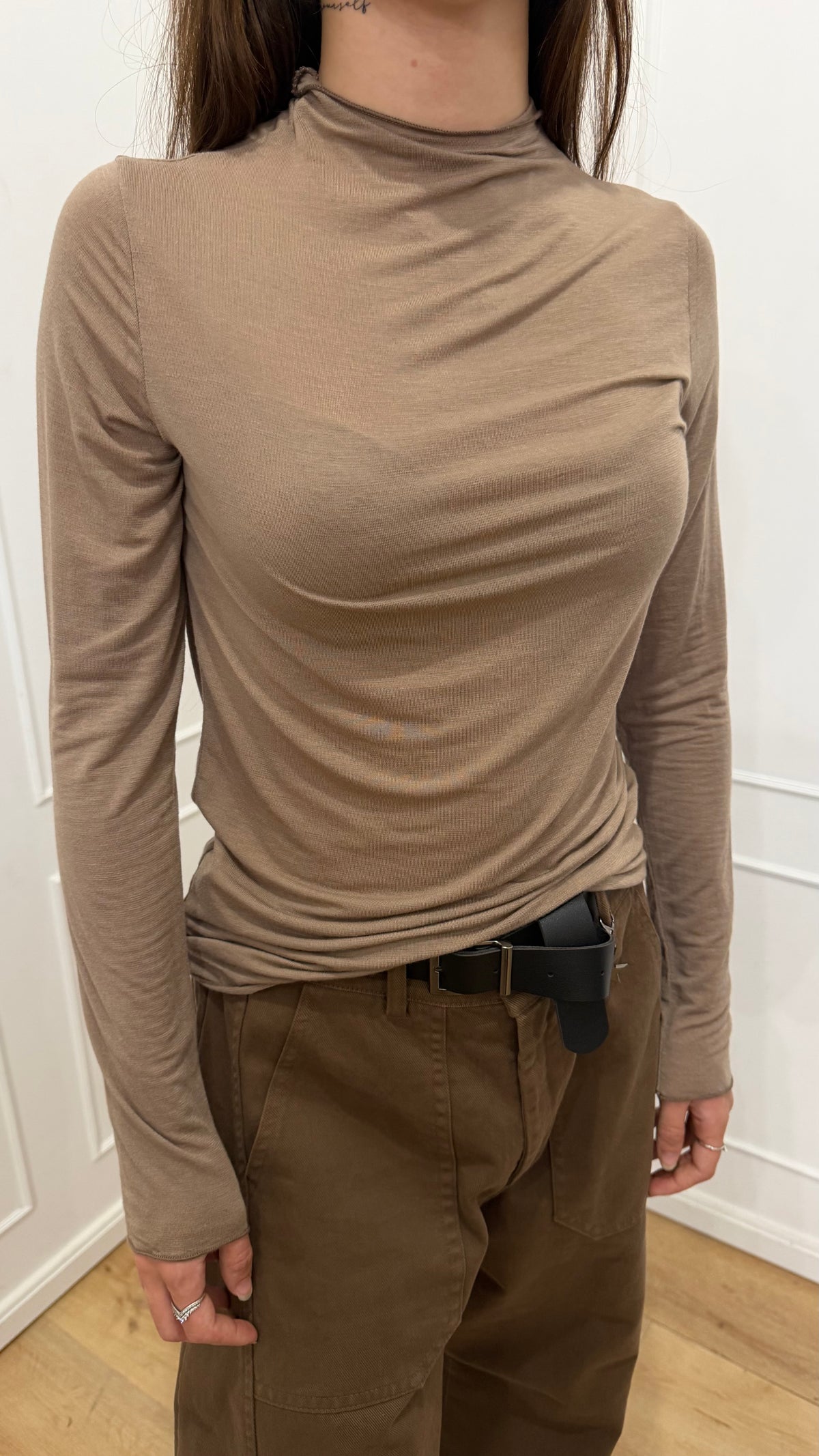 Maglia cratere tortora collo alto HaveOne