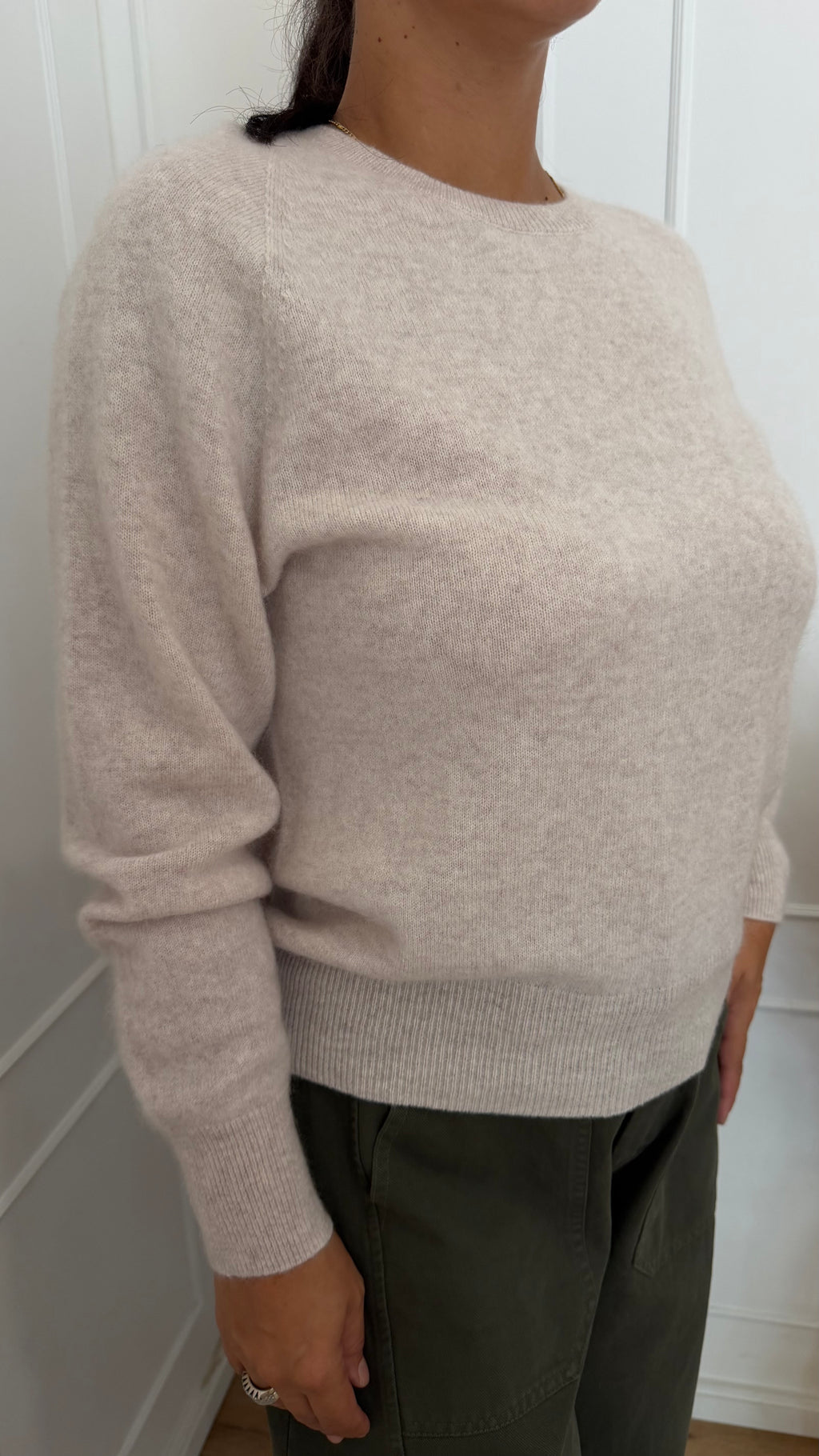 Paricollo Beige Lana/Cashmere senza cuciture Griffai