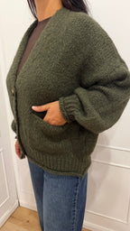CARDIGAN BESTSELLER VERDE MILITARE HAVEONE