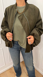 Bomber Verde Velluto Susy Mix