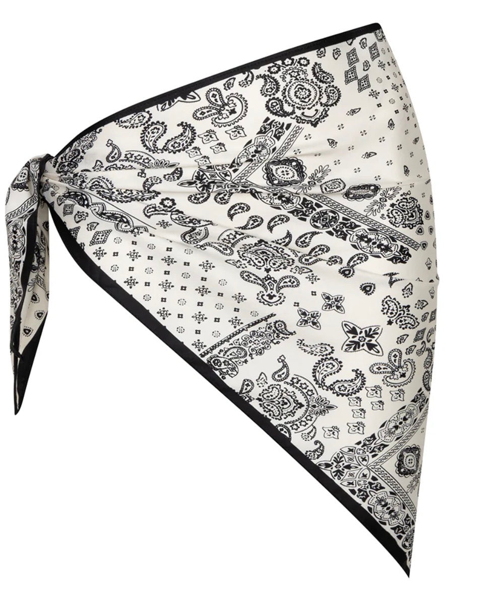 Foulard bandana fantasia bianco/nero club Manhattan