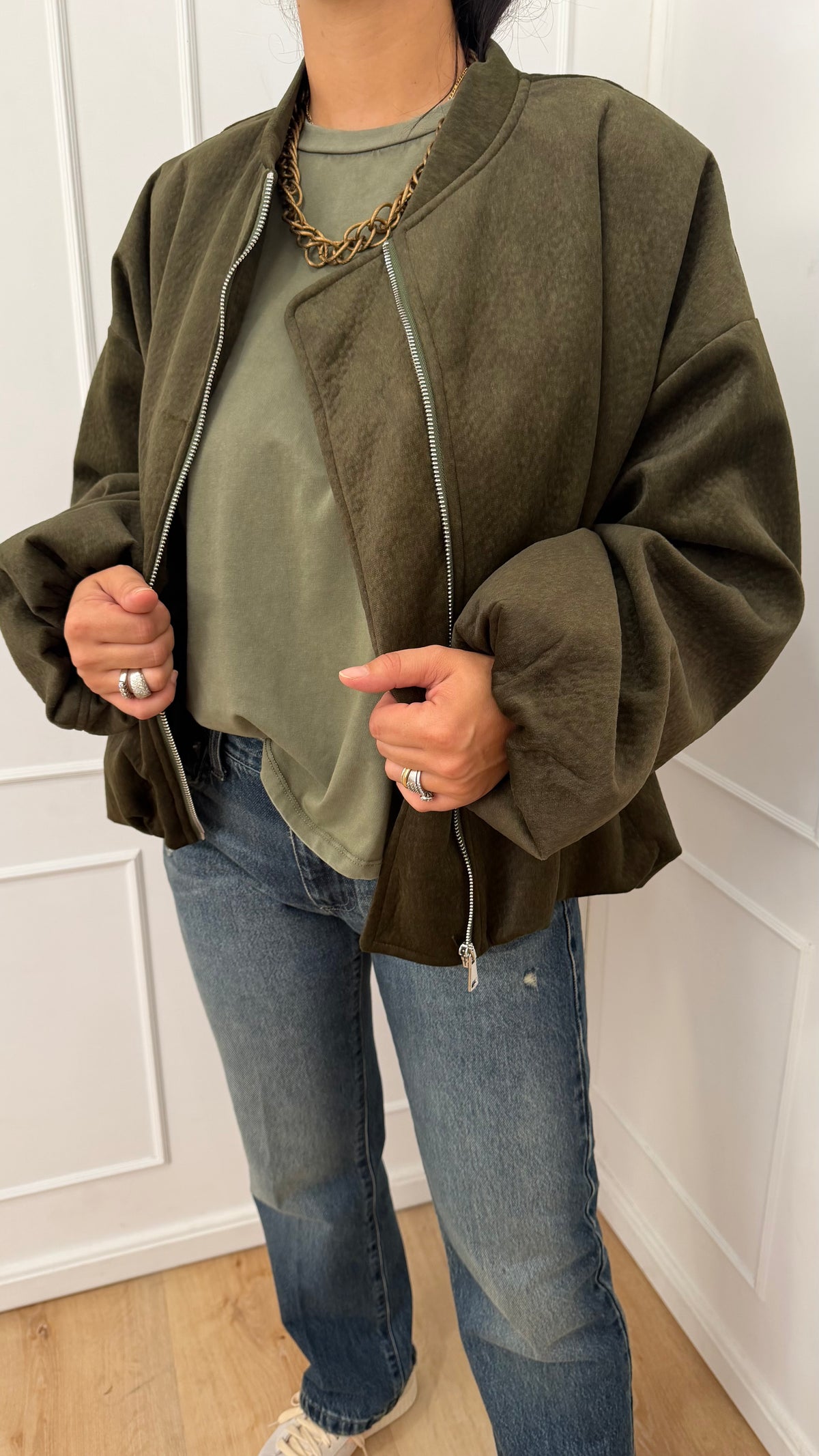 Bomber Verde Velluto Susy Mix