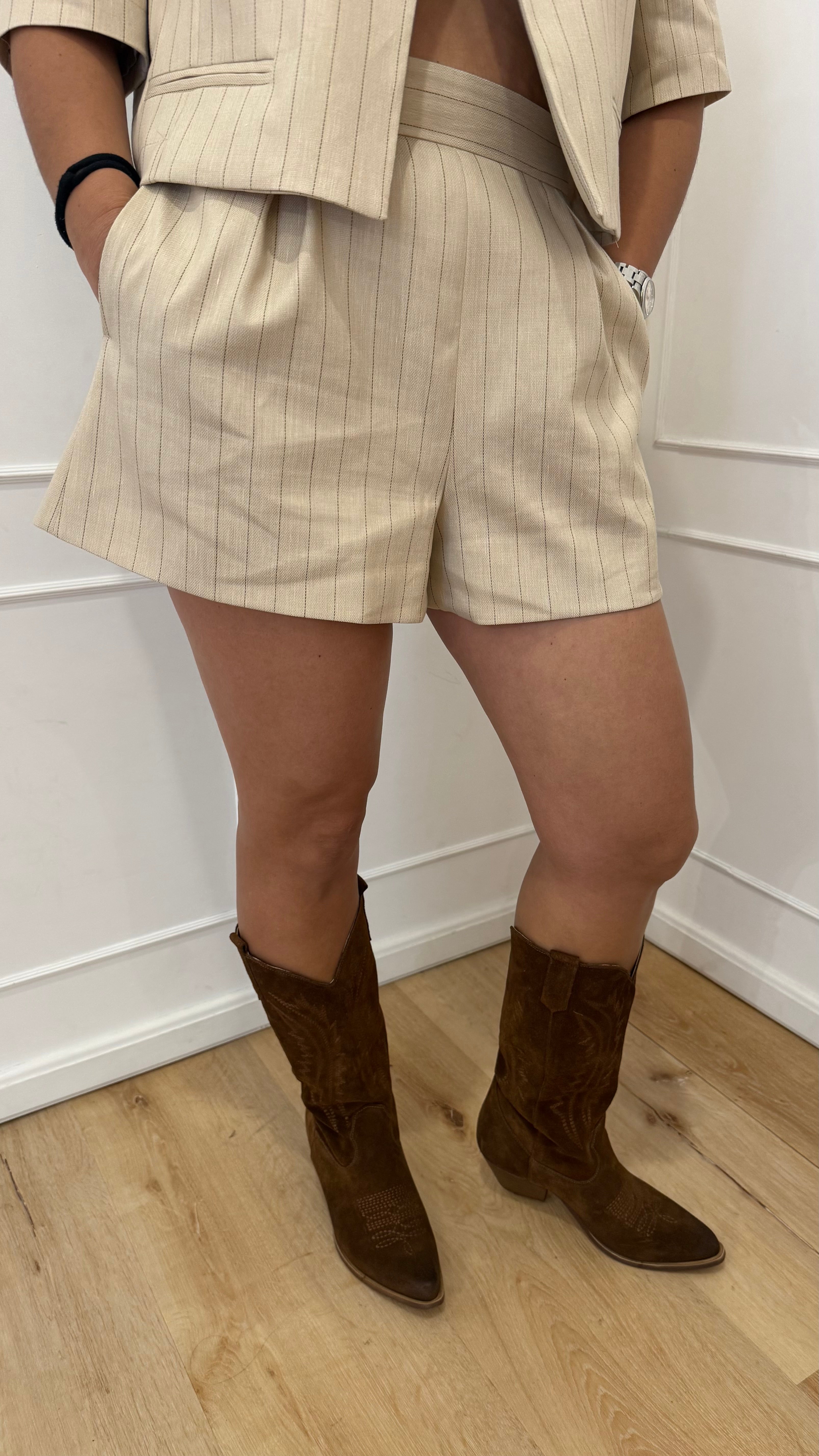 Shorts gessato vicolo