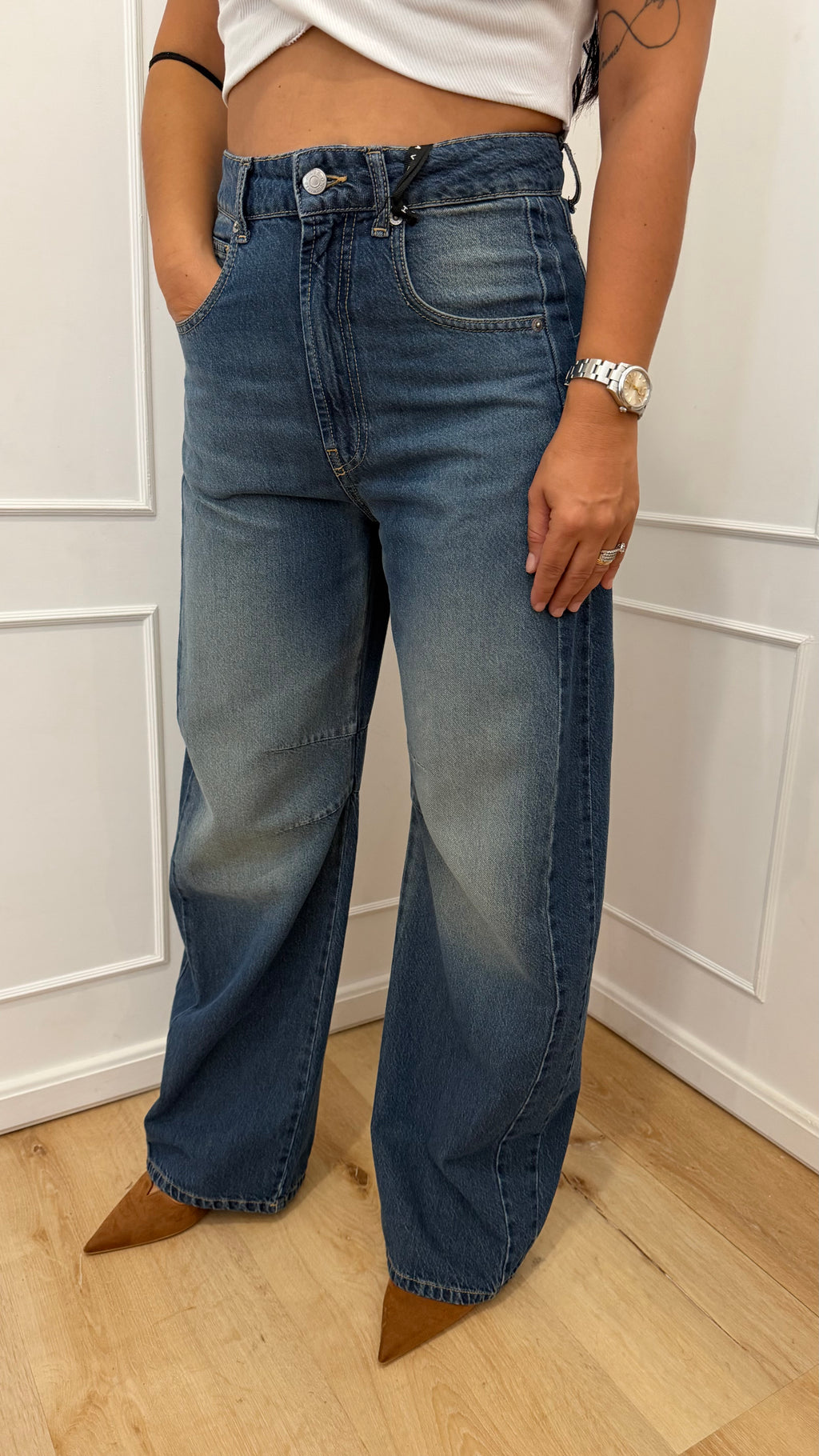 JEANS BARREL ANGIE DENIM - HAVEONE